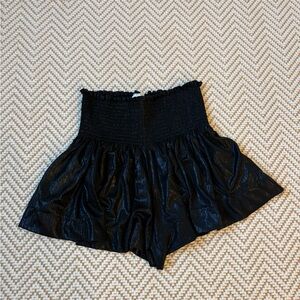 Black Shimmer Shorts/Skirt